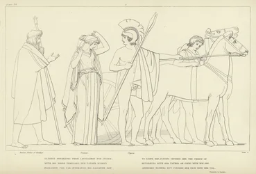 Ulises partiendo de Lacedemonia hacia Ítaca